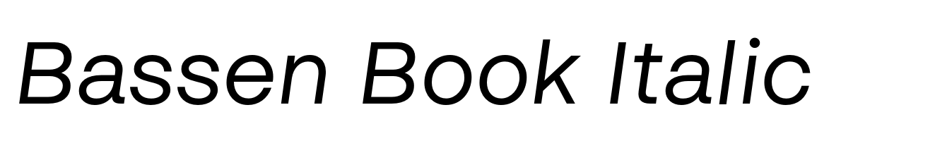 Bassen Book Italic